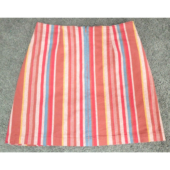 Truce Big Girl's SZ 16 Vertical Striped 100% Cotton Short Mini Skirt Multicolor - Picture 3 of 10